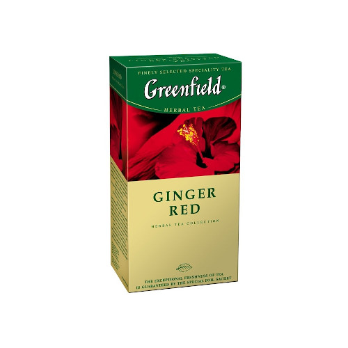 Чай Гринфилд Ginger Red травяной пачка 25 x 2 г.